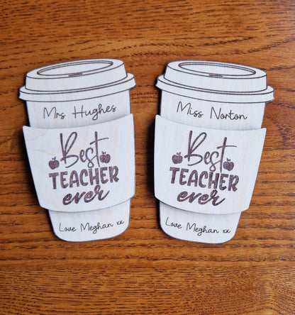 Coffee Cup Gift Card Holder