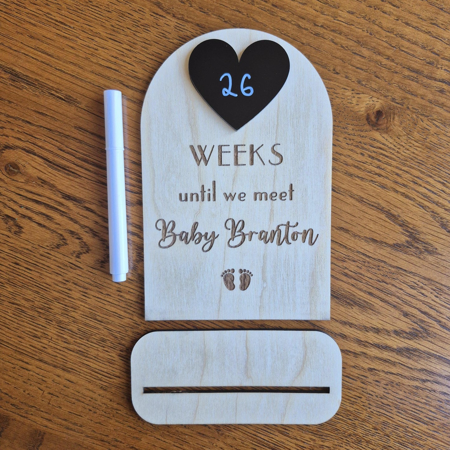 Baby Arrival Countdown Plaque