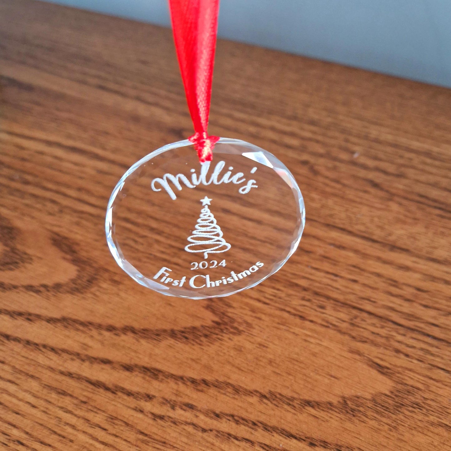 My First Christmas Glass Bauble