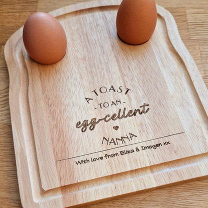 Wooden Egg and Soldiers Board