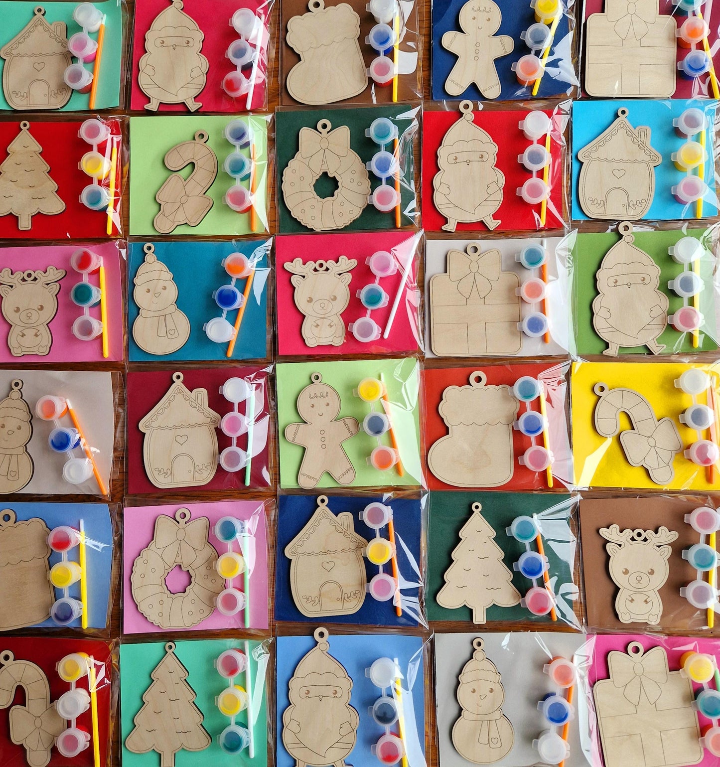 Paint Your Own Christmas Shapes