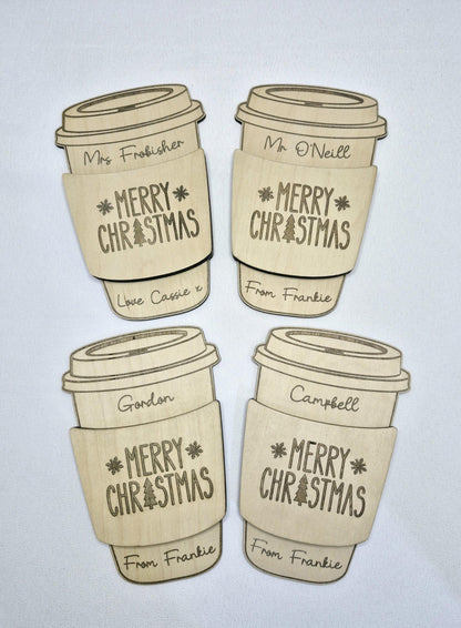 Christmas Coffee Cup Gift Card Holder
