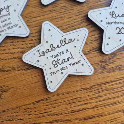 Wooden Star Token/Keyring