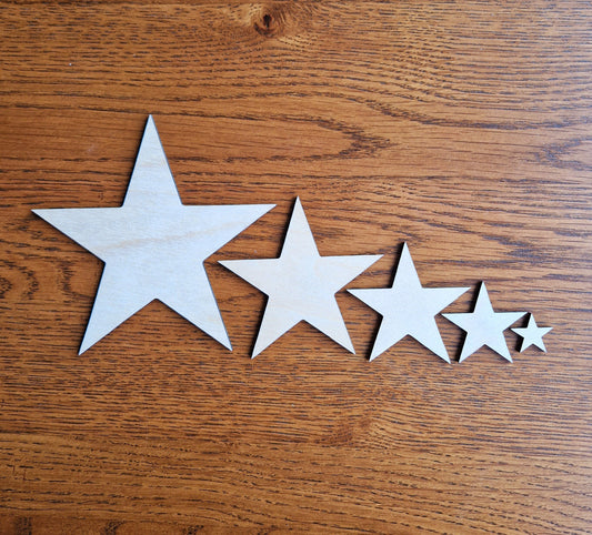 10 Star Shapes 5 Sizes