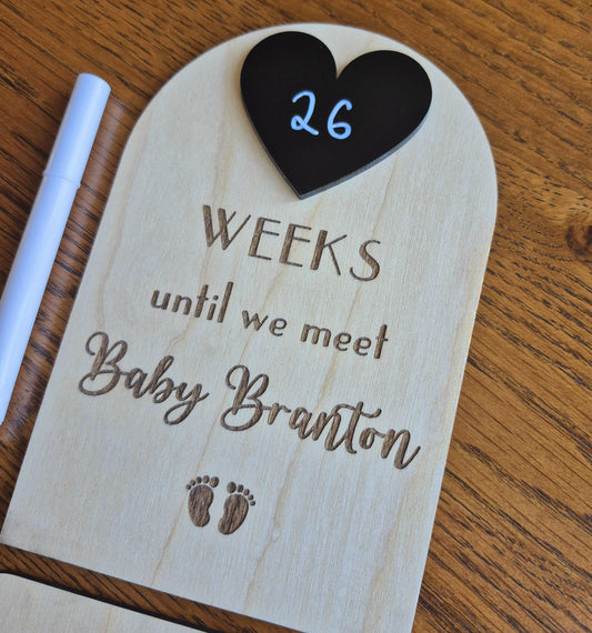 Baby Arrival Countdown Plaque