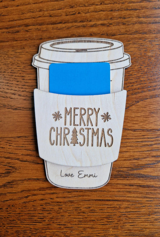 Christmas Coffee Cup Gift Card Holder