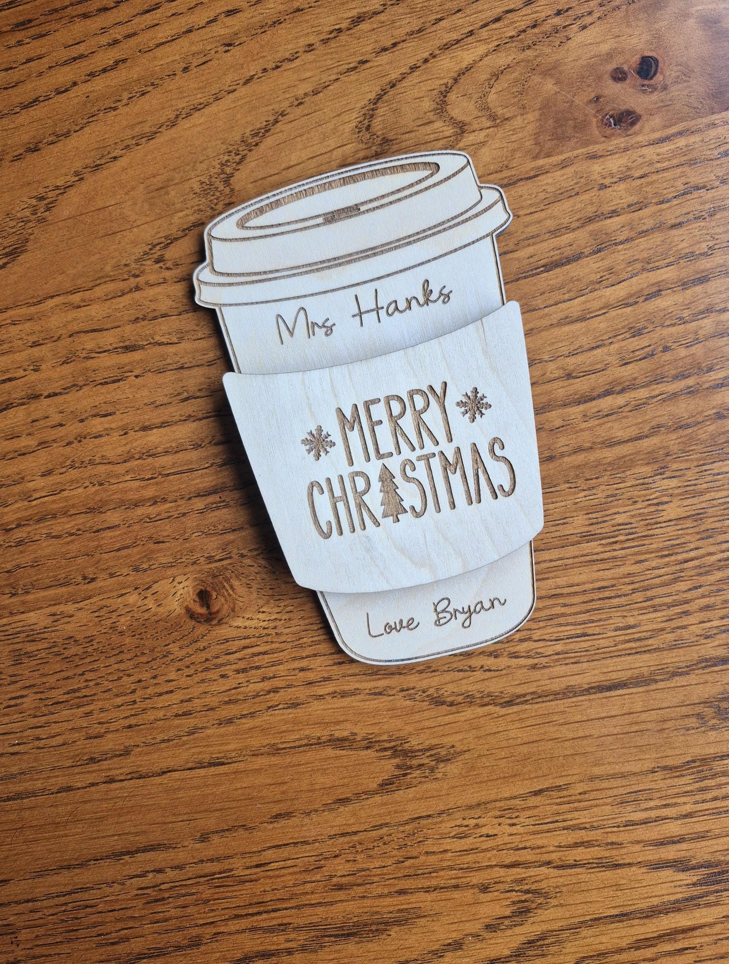 Christmas Coffee Cup Gift Card Holder