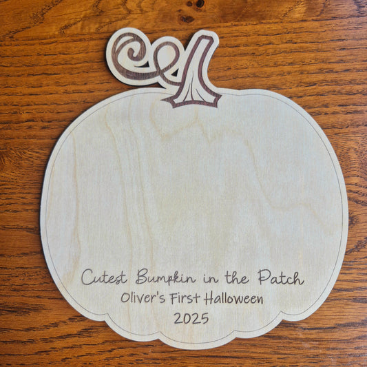 My First Halloween Bumpkin Plaque