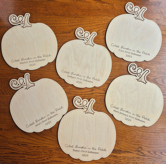 My First Halloween Bumpkin Plaque