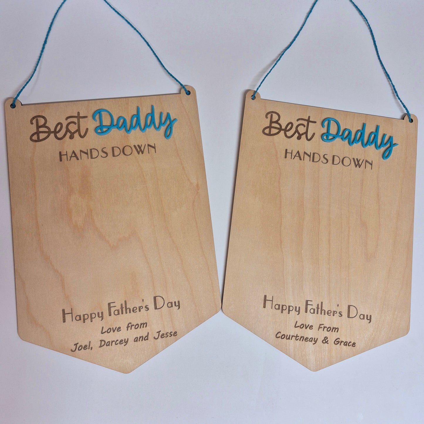 Hands Down Best Daddy Hanging Sign