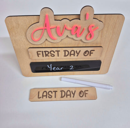First Day of School Board