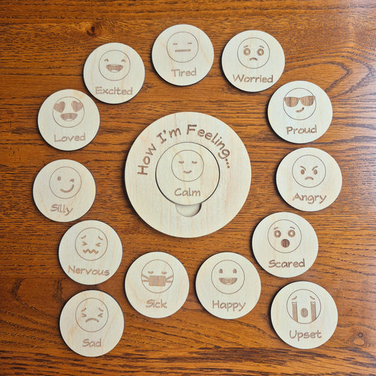 Children's How I'm Feeling board with emotions