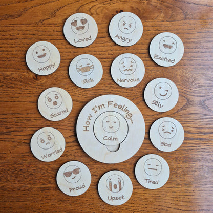 Children's How I'm Feeling board with emotions