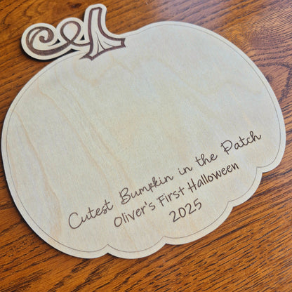 My First Halloween Bumpkin Plaque